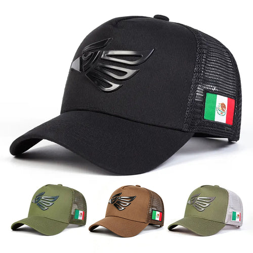 Unisex Eagle Label Breathable Mesh Sunscreen Baseball Cap