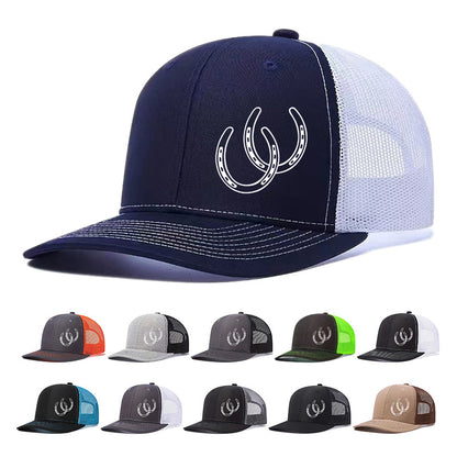 Western Horseshoe Trucker Cap | 11 Colors Available Unisex Mesh Snapback Hat