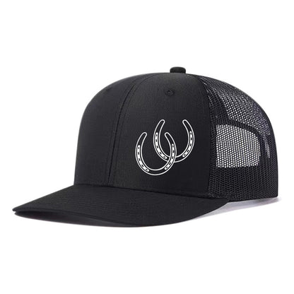 Western Horseshoe Trucker Cap | 11 Colors Available Unisex Mesh Snapback Hat
