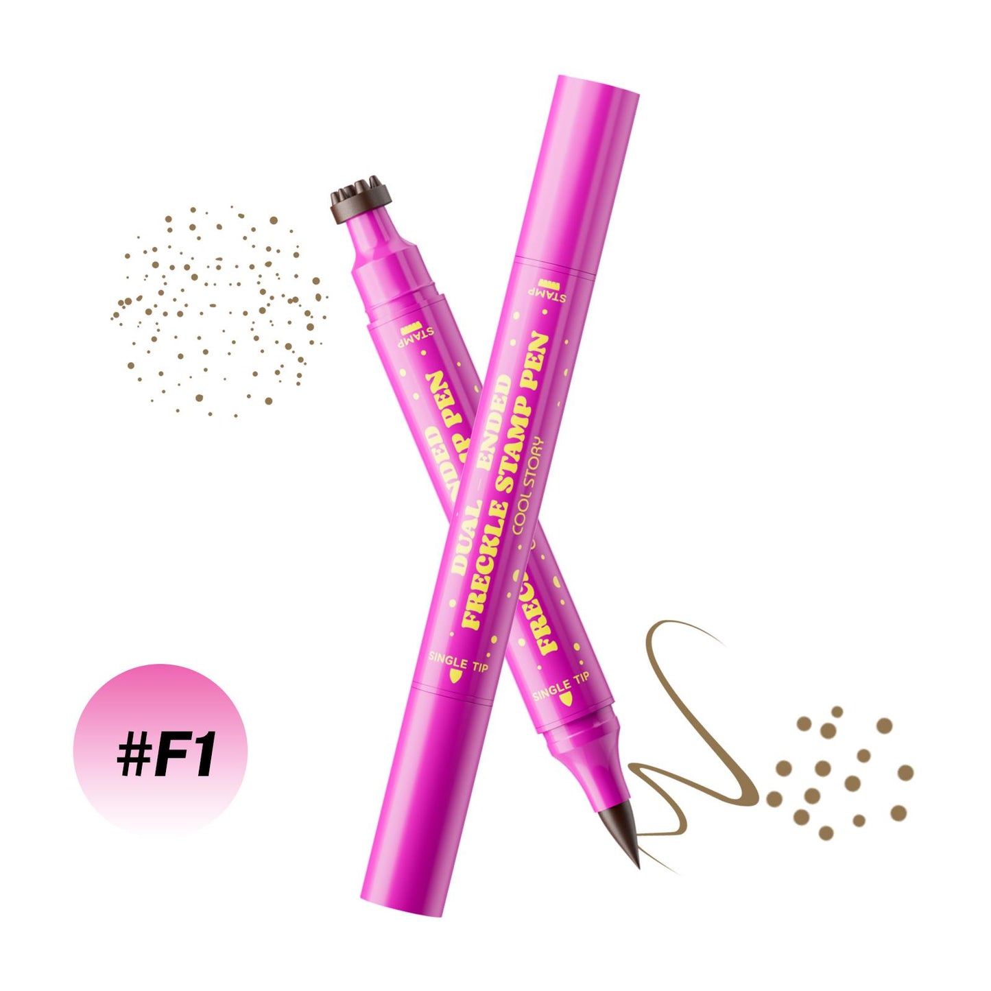 2-in-1 Long-Lasting Waterproof Faux Freckle Stamp & Fine Tip Pen - Natural-looking
