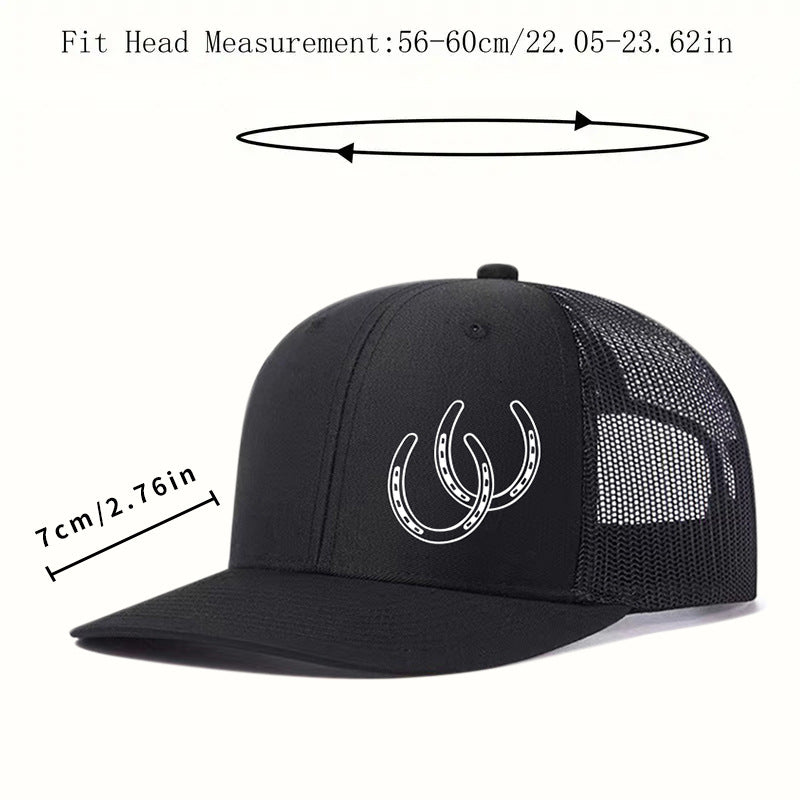 Western Horseshoe Trucker Cap | 11 Colors Available Unisex Mesh Snapback Hat