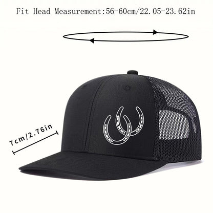 Western Horseshoe Trucker Cap | 11 Colors Available Unisex Mesh Snapback Hat