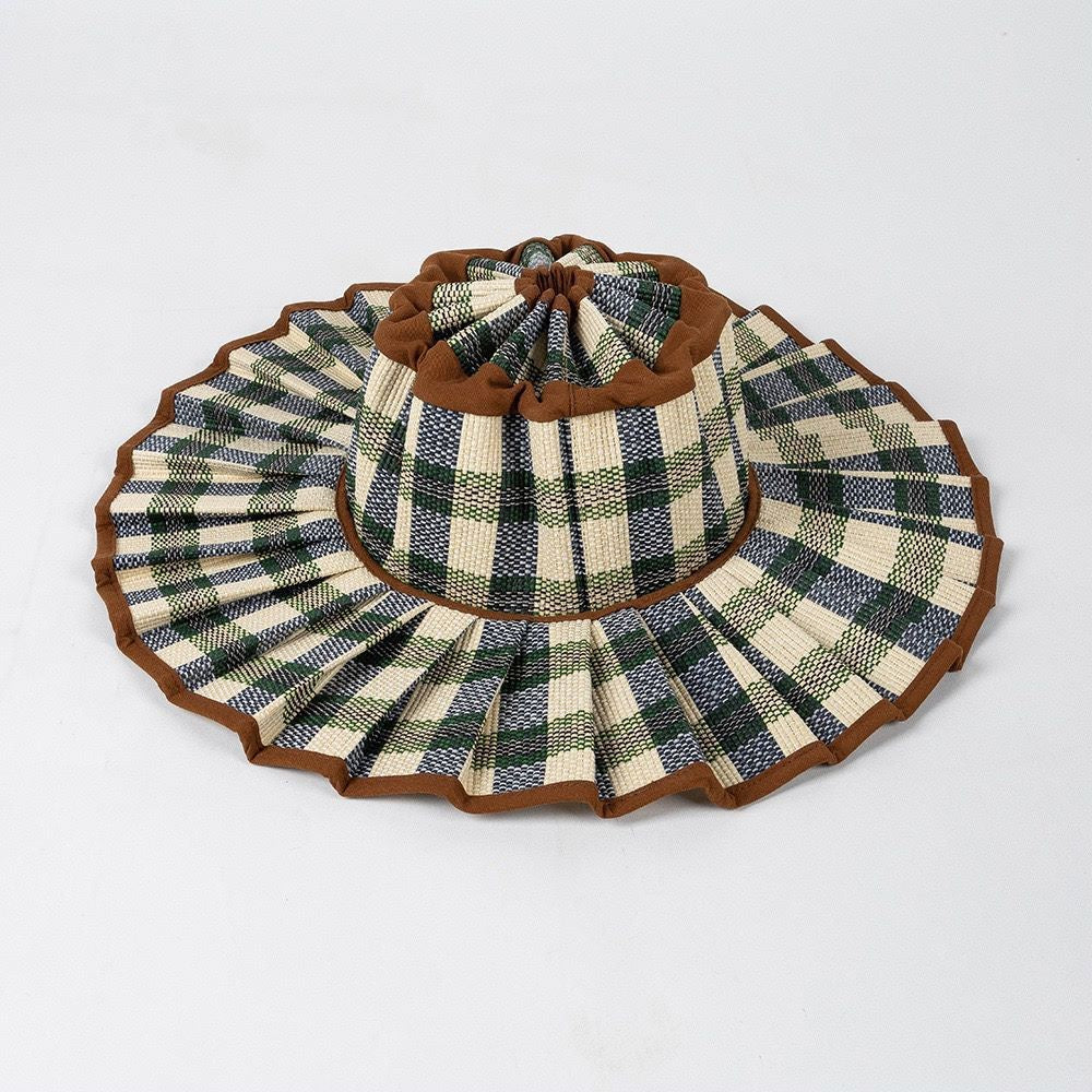 Women's Pleated Wide Brim Sun Hat – Foldable, UPF 50+ & Ponytail-Friendly