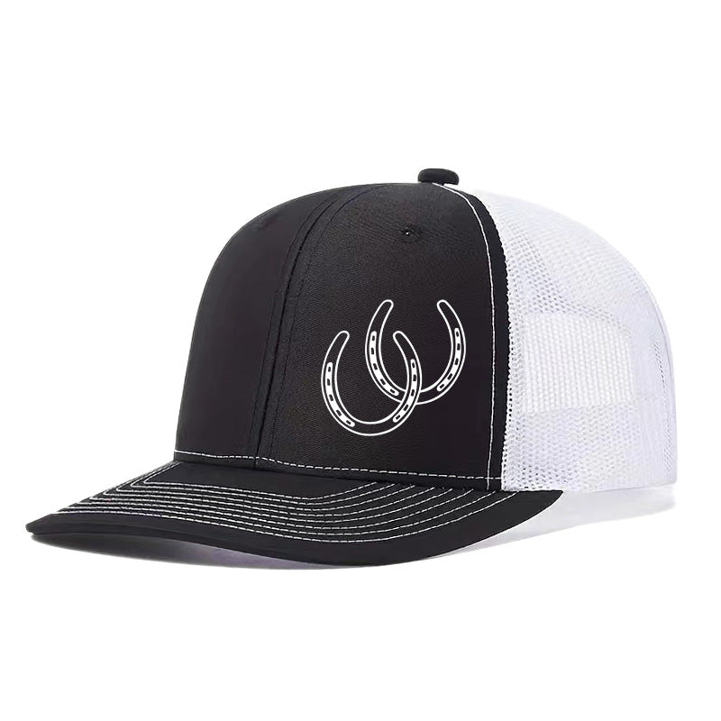 Western Horseshoe Trucker Cap | 11 Colors Available Unisex Mesh Snapback Hat