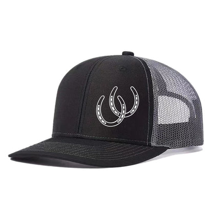 Western Horseshoe Trucker Cap | 11 Colors Available Unisex Mesh Snapback Hat