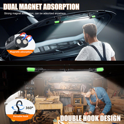 【FathersDayGift】2400LM Rechargeable LED Work Light with Magnetic Base