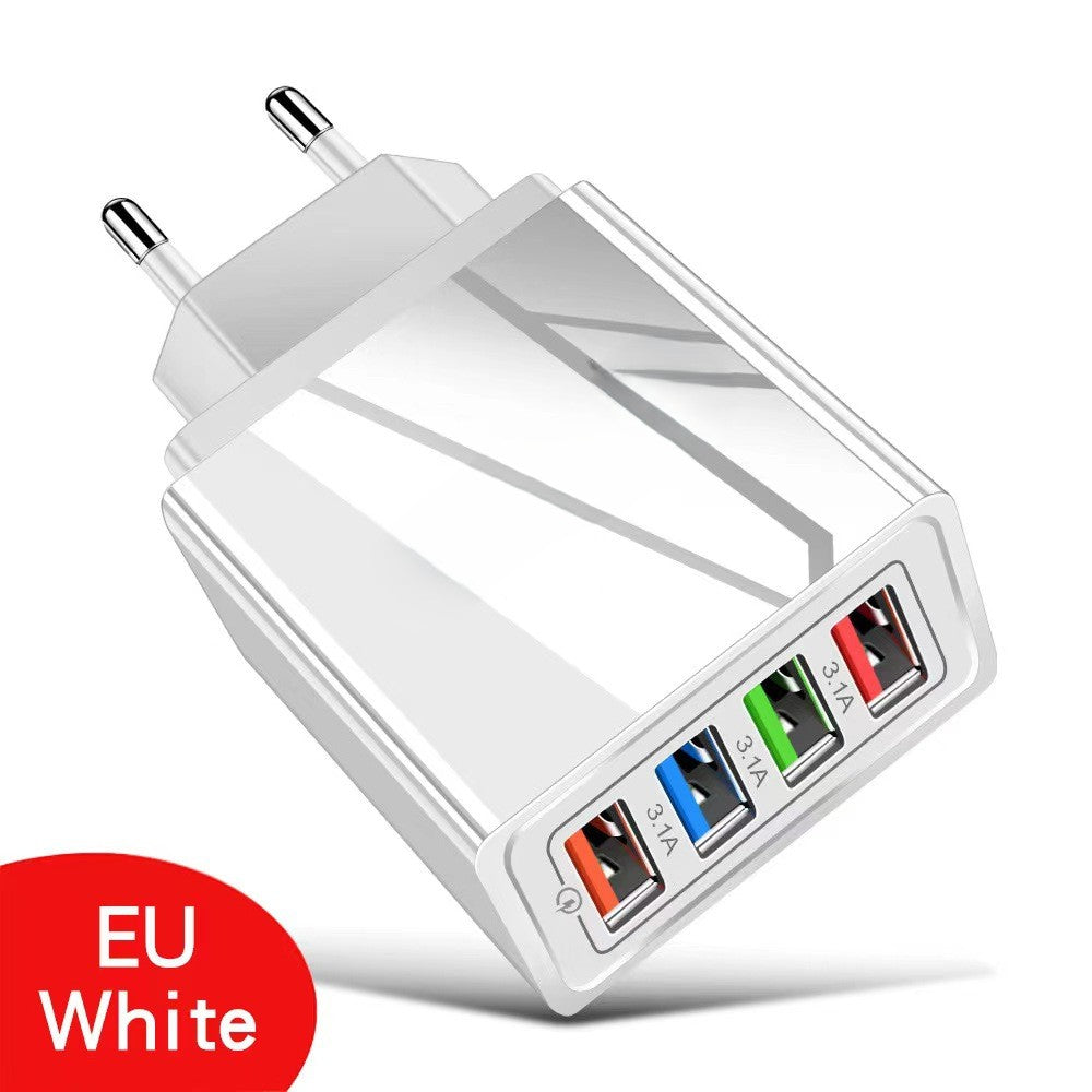 4-Port Travel Charger for Fast & Convenient Charging