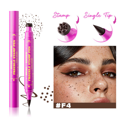 2-in-1 Long-Lasting Waterproof Faux Freckle Stamp & Fine Tip Pen - Natural-looking
