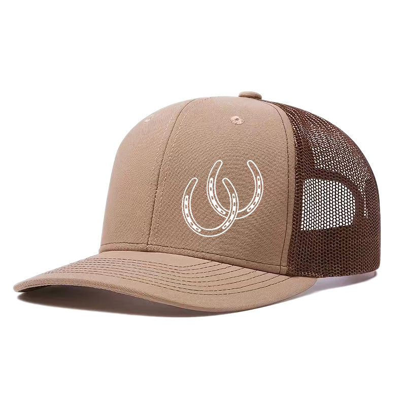 Western Horseshoe Trucker Cap | 11 Colors Available Unisex Mesh Snapback Hat