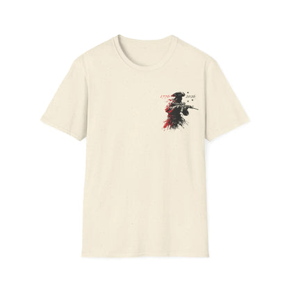 America 250th Patriotic T-Shirt | Vintage Distressed Flag & Revolutionary Soldier Graphic