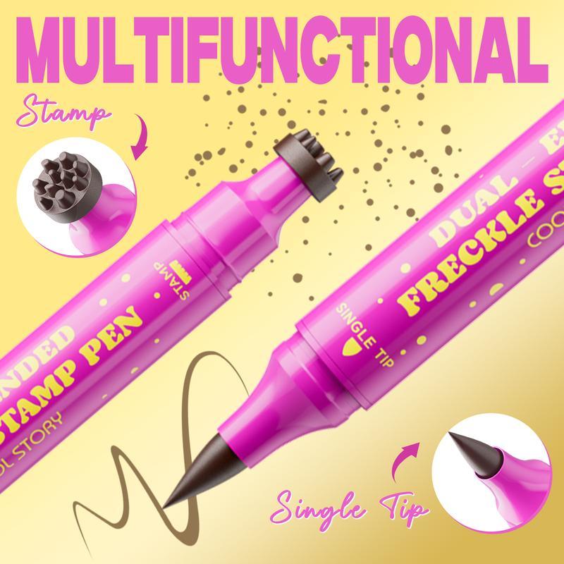 2-in-1 Long-Lasting Waterproof Faux Freckle Stamp & Fine Tip Pen - Natural-looking