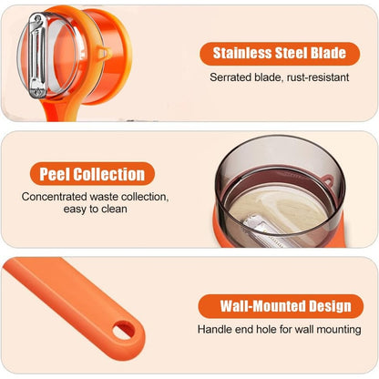 Upgrade Vegetable Peeler with Built-in Collection Container