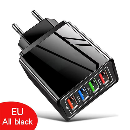 4-Port Travel Charger for Fast & Convenient Charging