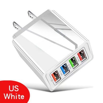 4-Port Travel Charger for Fast & Convenient Charging