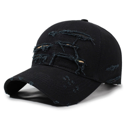 Vintage Distressed Baseball Cap – Washed Ripped Dad Hat for Men & Women