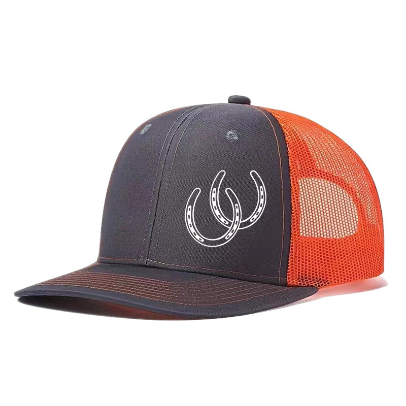 Western Horseshoe Trucker Cap | 11 Colors Available Unisex Mesh Snapback Hat
