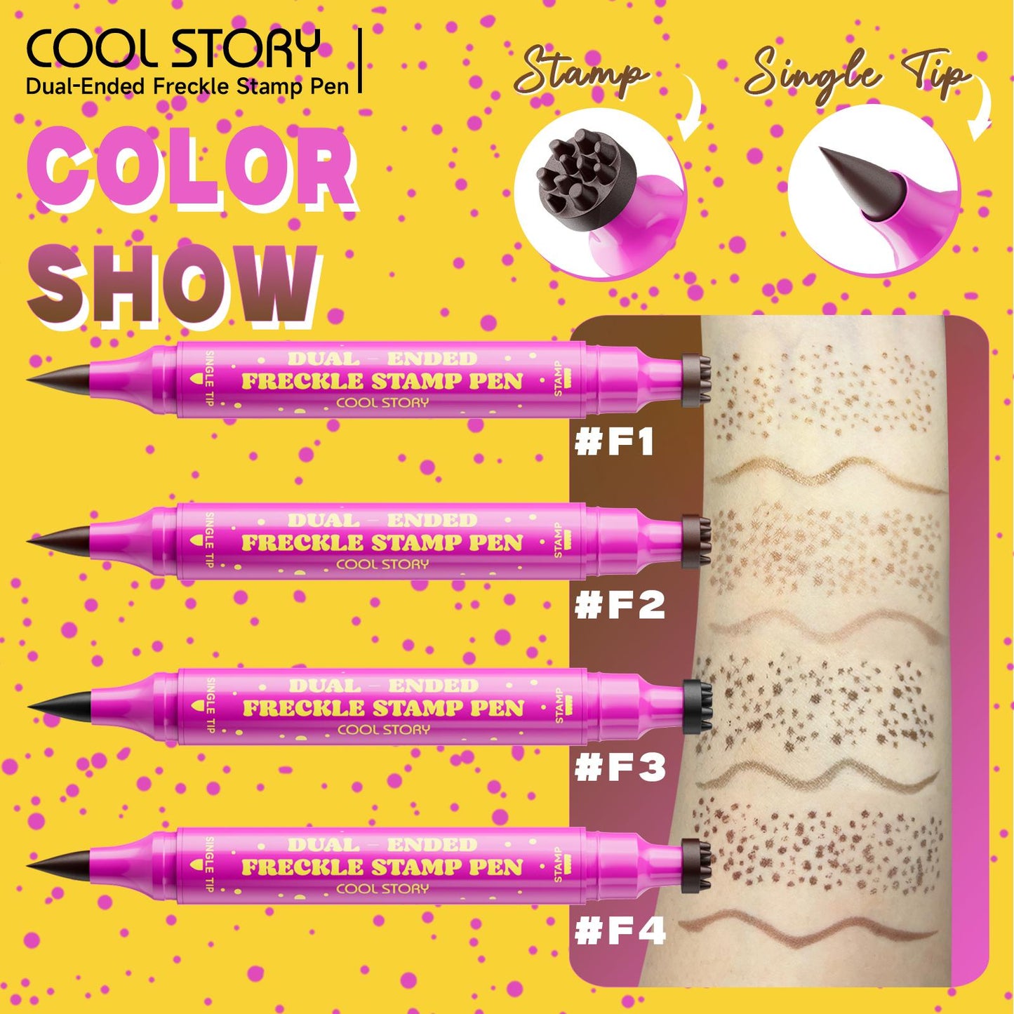2-in-1 Long-Lasting Waterproof Faux Freckle Stamp & Fine Tip Pen - Natural-looking