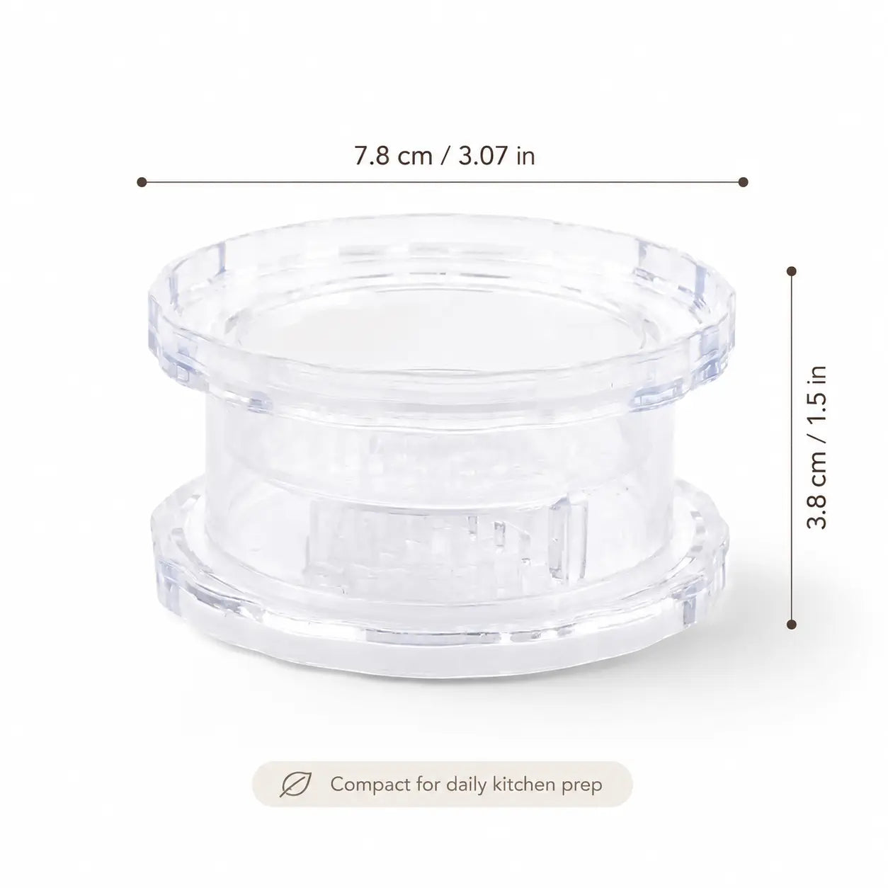 Transparent Manual Garlic Twister Mini Grinder for Kitchen Prep