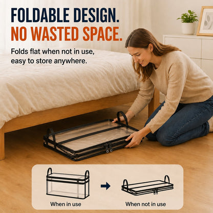 🔥Last Day 49% OFF📦Portable Large Heavy-Duty Thick Plastic Clear Storage Box with Hinged Lid | Home, Travel & Camping