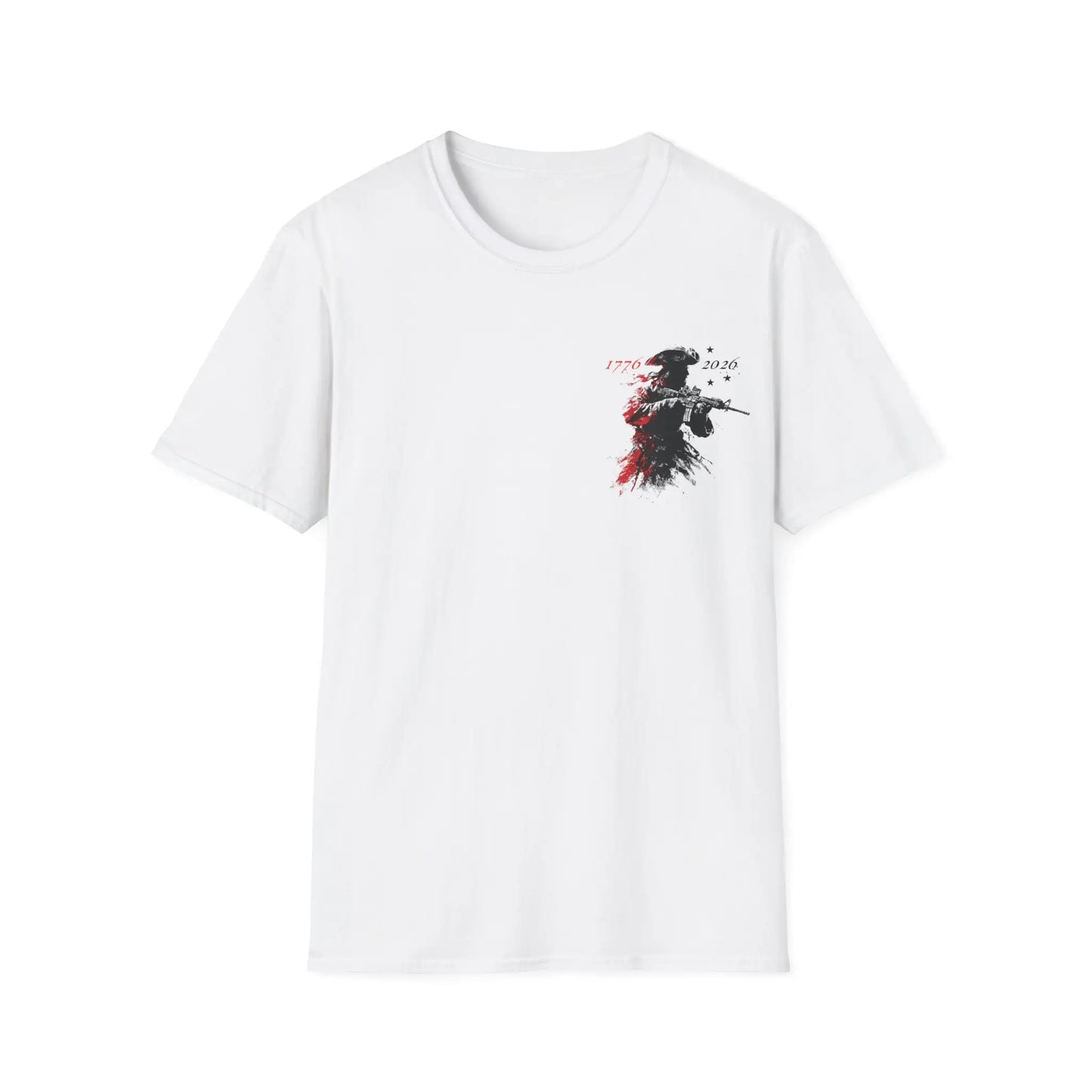 America 250th Patriotic T-Shirt | Vintage Distressed Flag & Revolutionary Soldier Graphic