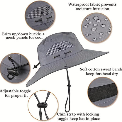 Solar Cooling Fan Hat – Rechargeable Sun Protection Bucket Hat with Built-In Cooling Fan