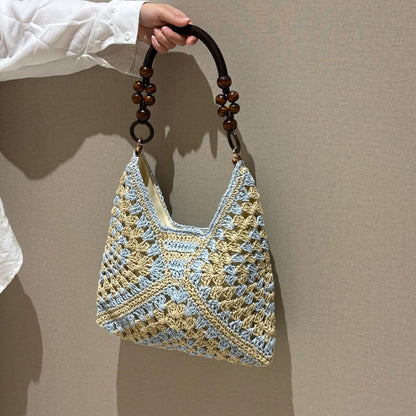 Women's Handmade Woven Straw Shoulder Bag