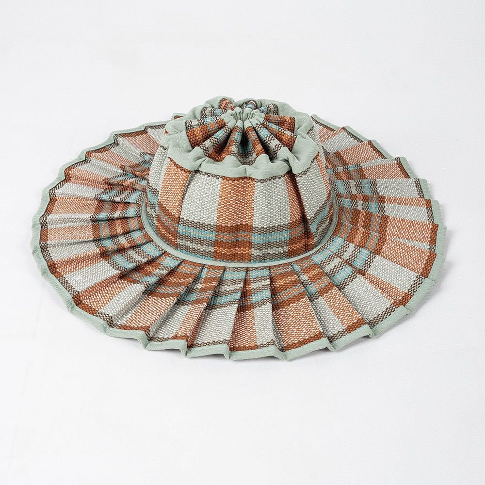 Women's Pleated Wide Brim Sun Hat – Foldable, UPF 50+ & Ponytail-Friendly