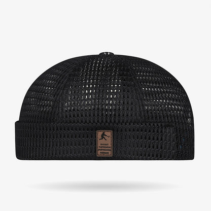 Men’s Breathable Brimless Docker Hat – Lightweight Mesh Skull Cap for Summer Outdoor Wear
