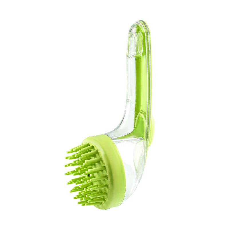Pet Bath Brush With Built-In Shampoo Dispenser