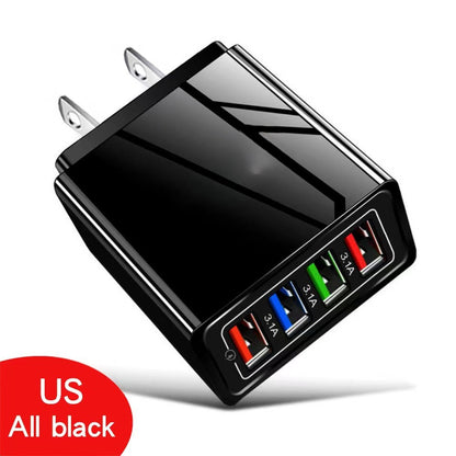 4-Port Travel Charger for Fast & Convenient Charging
