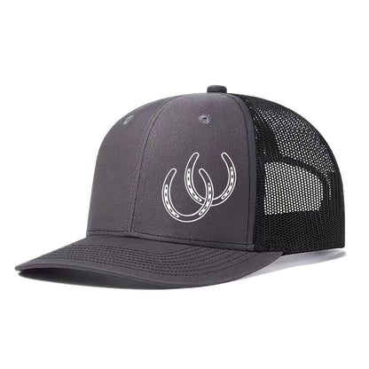 Western Horseshoe Trucker Cap | 11 Colors Available Unisex Mesh Snapback Hat