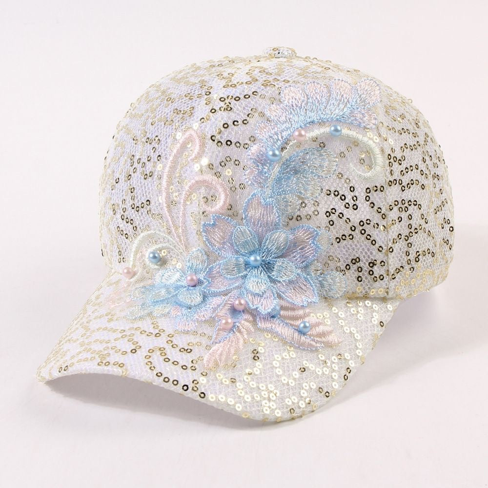 Embroidered sequins - beige