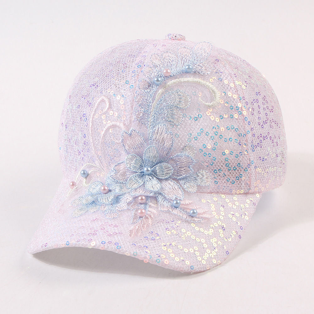 Embroidered sequins - pink