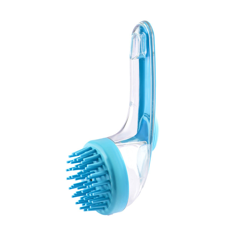 Pet Bath Brush With Built-In Shampoo Dispenser