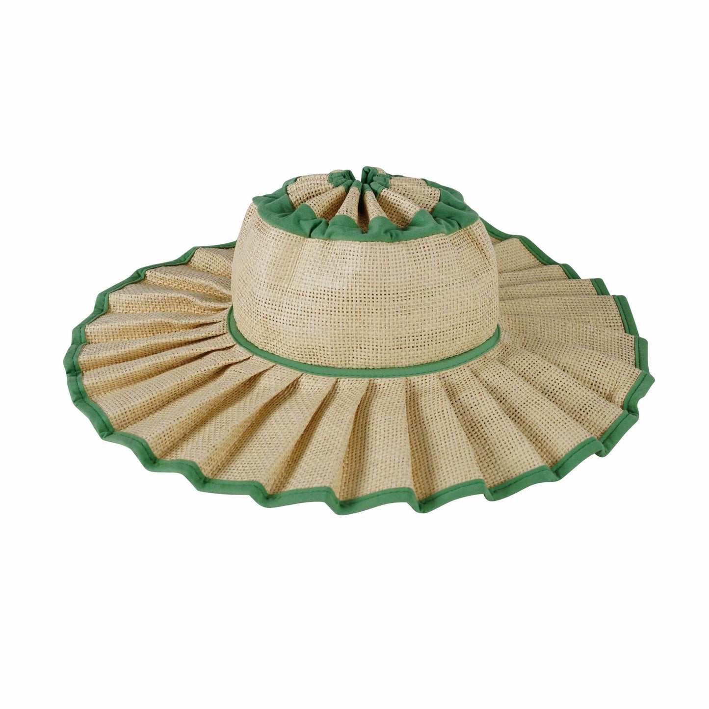 Women's Pleated Wide Brim Sun Hat – Foldable, UPF 50+ & Ponytail-Friendly