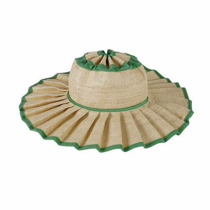 Women's Pleated Wide Brim Sun Hat – Foldable, UPF 50+ & Ponytail-Friendly