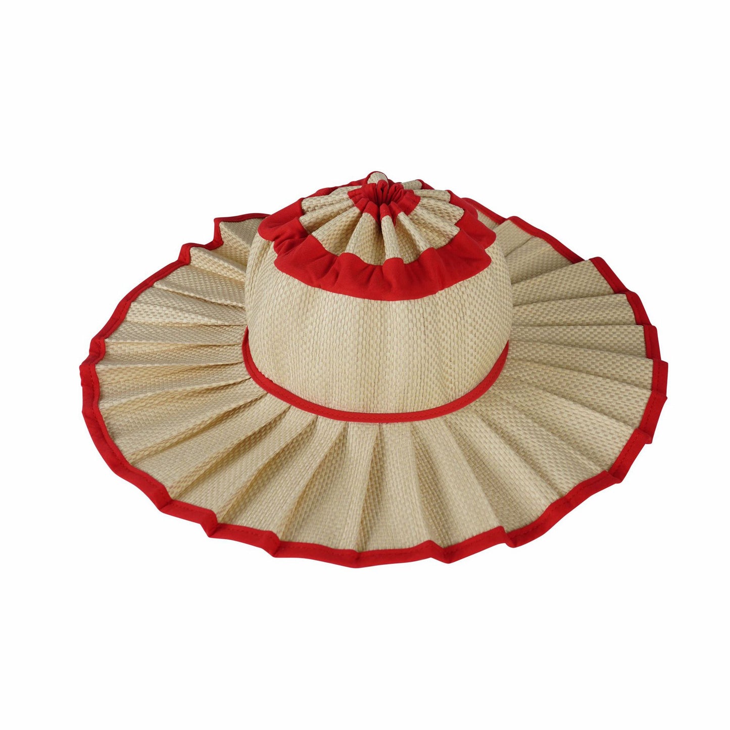 Women's Pleated Wide Brim Sun Hat – Foldable, UPF 50+ & Ponytail-Friendly
