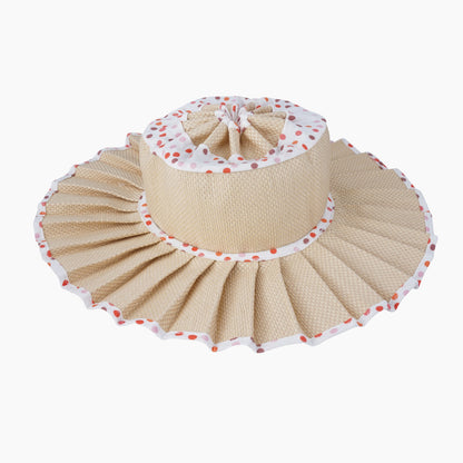Women's Pleated Wide Brim Sun Hat – Foldable, UPF 50+ & Ponytail-Friendly