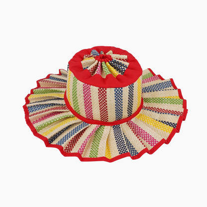 Women's Pleated Wide Brim Sun Hat – Foldable, UPF 50+ & Ponytail-Friendly