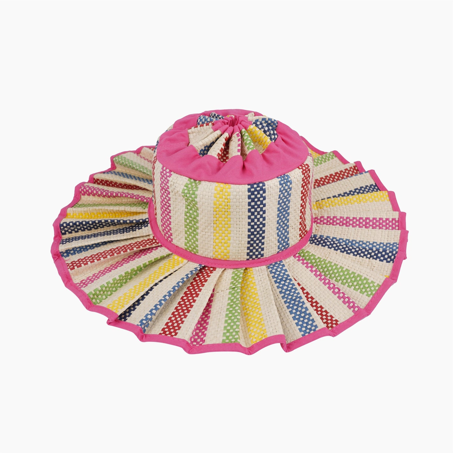 Women's Pleated Wide Brim Sun Hat – Foldable, UPF 50+ & Ponytail-Friendly