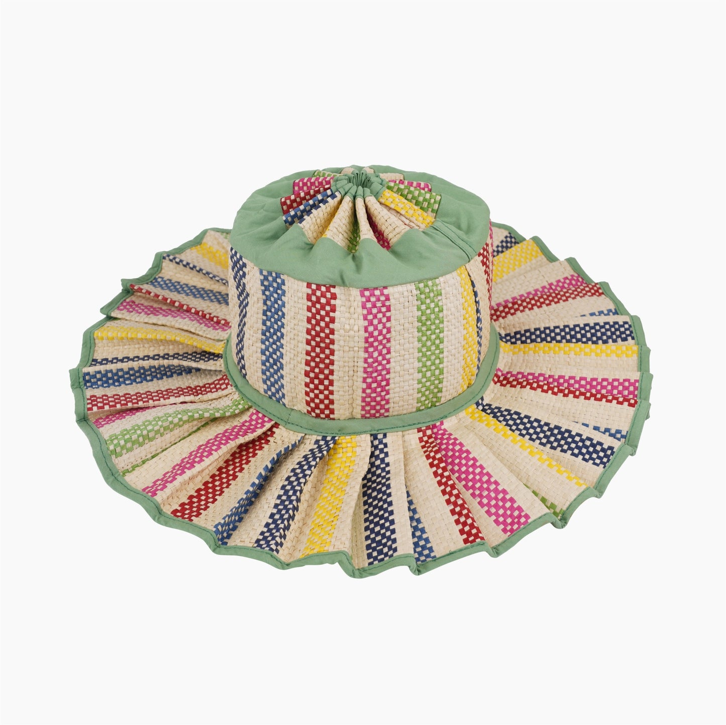 Women's Pleated Wide Brim Sun Hat – Foldable, UPF 50+ & Ponytail-Friendly