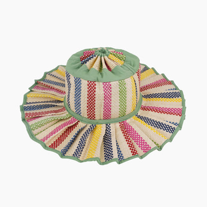Women's Pleated Wide Brim Sun Hat – Foldable, UPF 50+ & Ponytail-Friendly