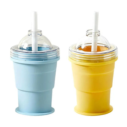 Collapsible Silicone Ice Cup – Reusable Ice Mold & Whiskey Ice Ball Maker