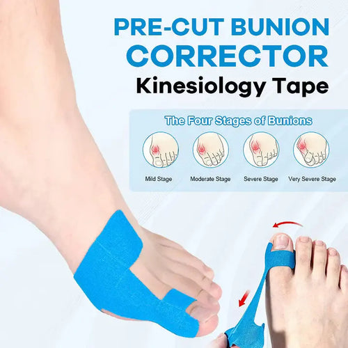 Pre-Cut Bunion Corrector Tape – Waterproof Toe Support Strips