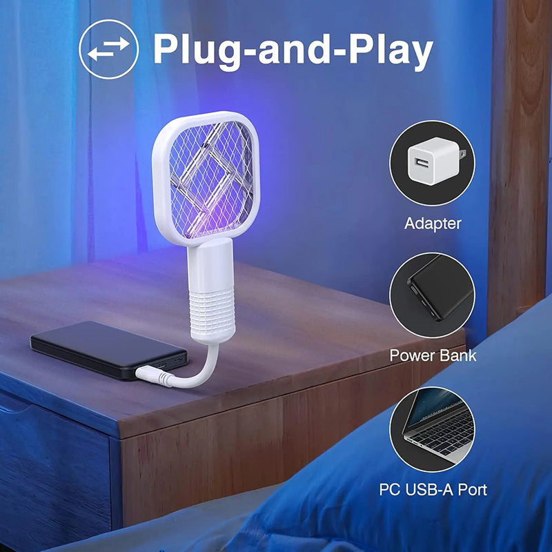 2-in-1 UV Mosquito Swatter Lamp