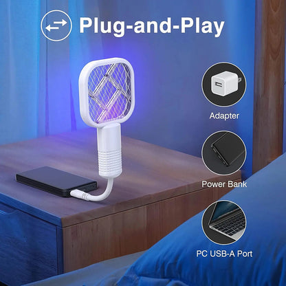 2-in-1 UV Mosquito Swatter Lamp