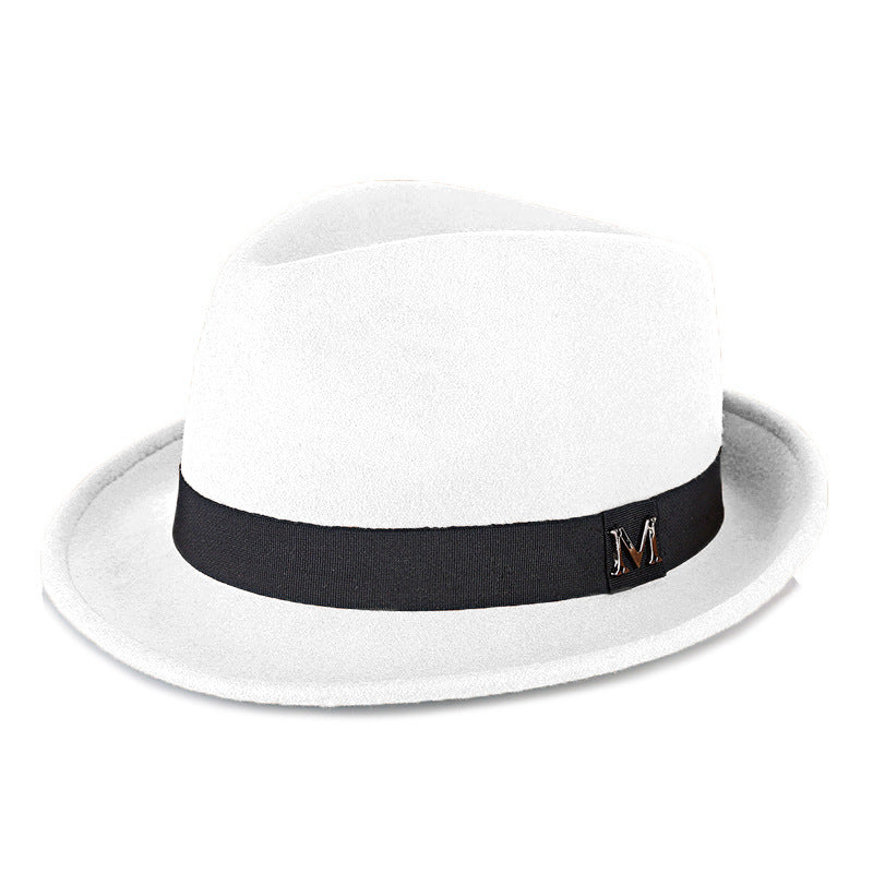 Classic Short-Brim Trilby Hat — Premium Felt, Metal Accent, 10 Colors, Unisex