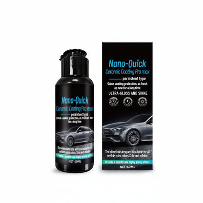 Nano-Quick Ceramic Coating Pro Max, Long Lasting Auto Paint Sealant, Ultra Gloss Shine Car Protective Coating for All Vehicle Colors