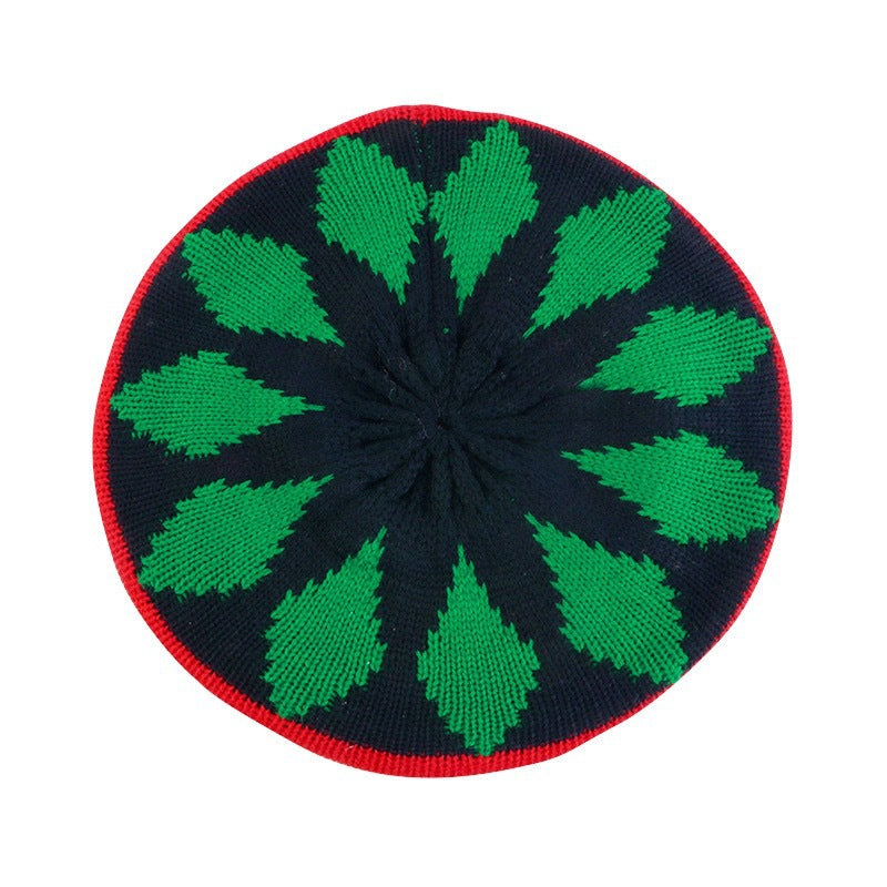 🌈 Colorful Rasta-Inspired Slouchy Knit Hat – Unisex Streetwear Beanie