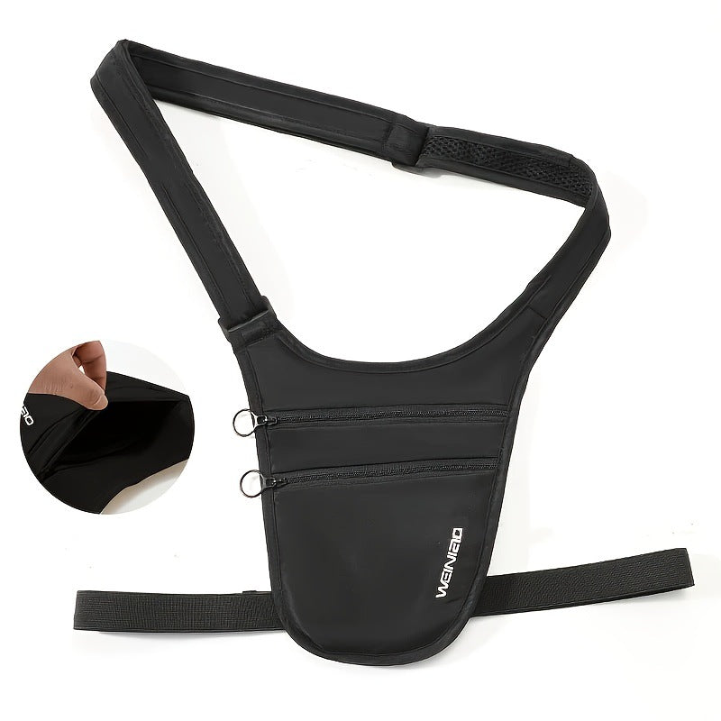Anti-Theft Hidden Underarm Fanny Pack, Slim Waterproof Shoulder Holster Bag, Lightweight Crossbody Pouch for Travel Running Hiking